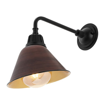 Croydon 9.63"  Farmhouse Industrial Indoor/Outdoor Iron LED Gooseneck Arm Outdoor Sconce